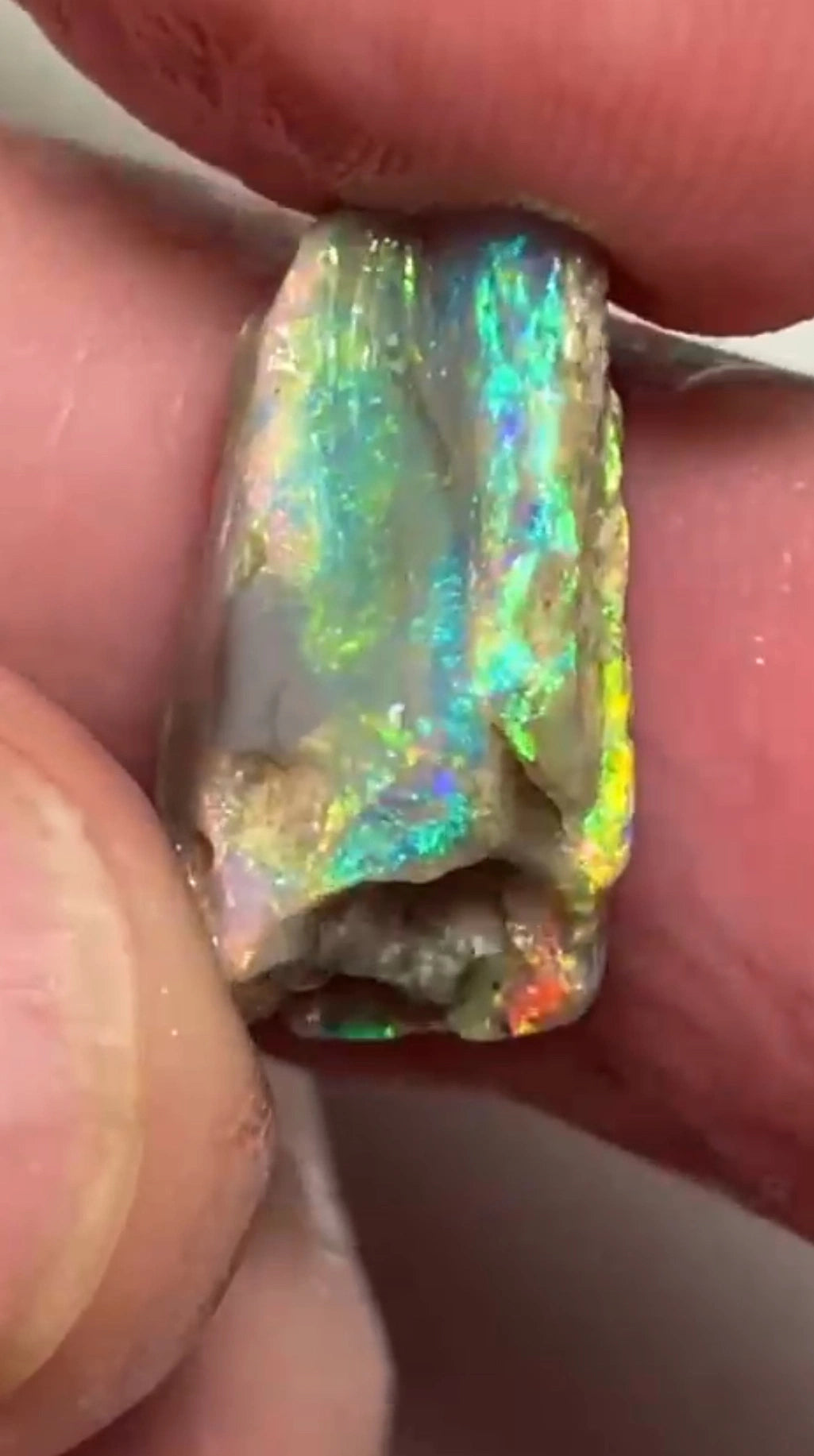 Very Bright Orange & Pink Dominant Multicolours 11.40cts Lightning Ridge knobby opal formation to cut/carve  17x12x9 mm  SKU#RLN009