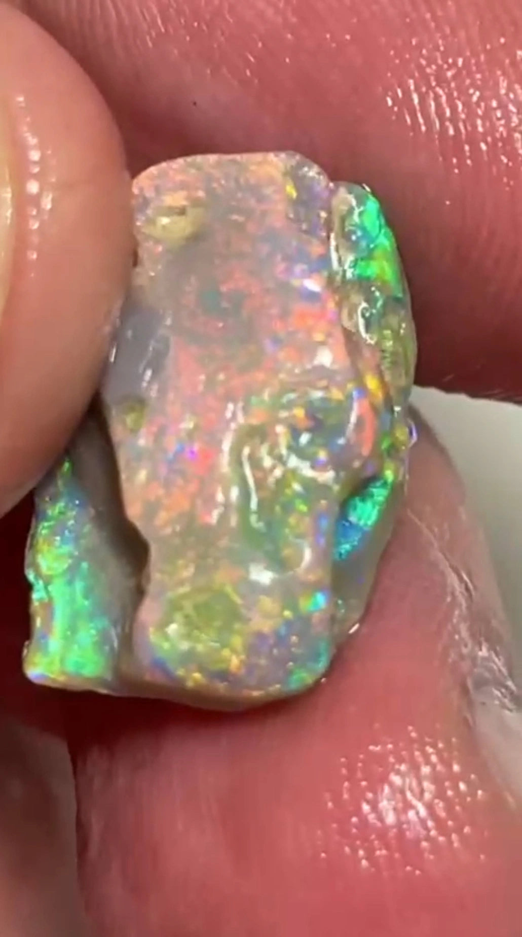 Very Bright Orange & Pink Dominant Multicolours 11.40cts Lightning Ridge knobby opal formation to cut/carve  17x12x9 mm  SKU#RLN009