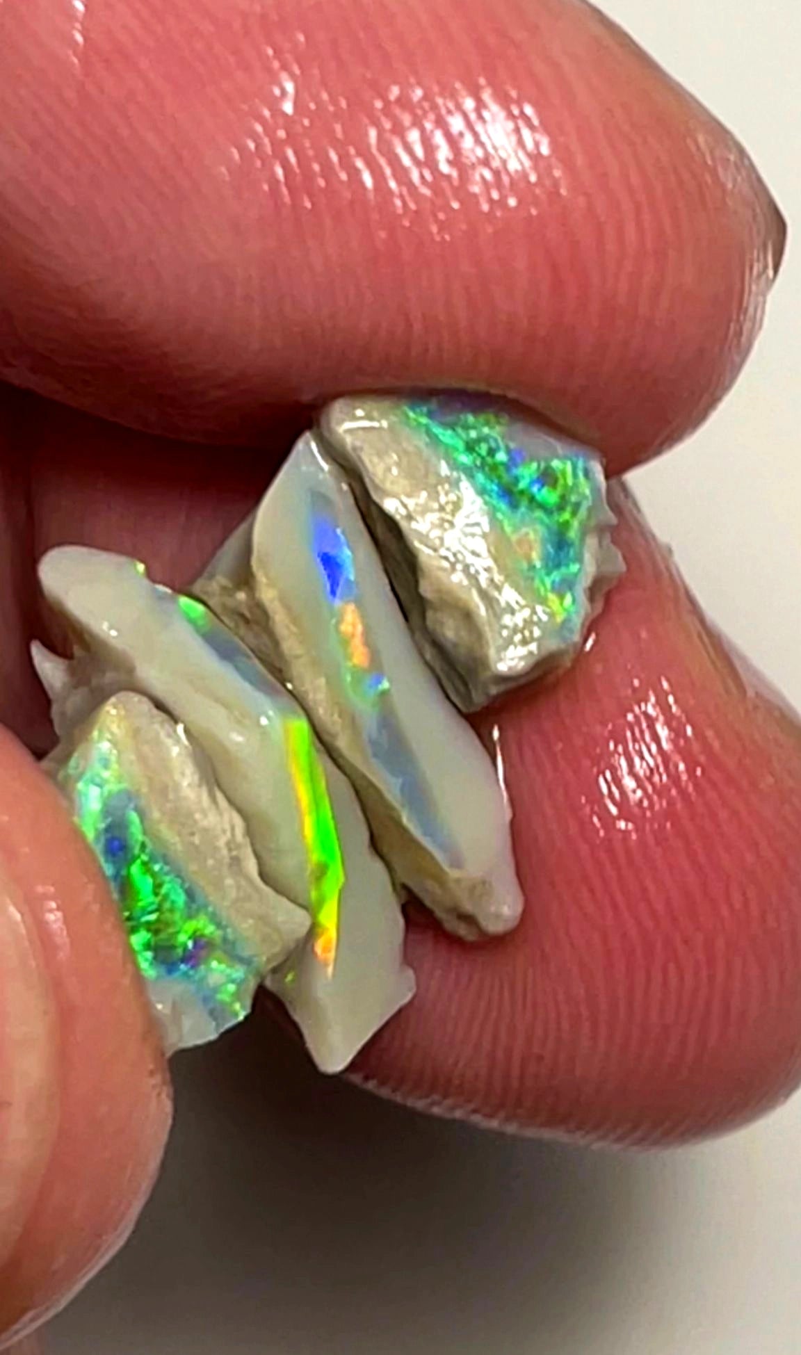 7.75cts Lightning Ridge Rough Opal Dark Seam Vivid Vibrant gorgeous Multifires 13x10x4mm to 8x6x5mm SKU#0287